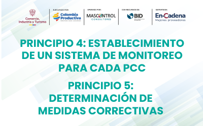 Principio 4: Establecimiento de un sistema de monitoreo para cada PCC Y Principio 5: Determinación de medidas correctivas