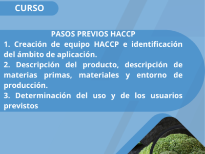 Pasos previos 1,2,3 HACCP